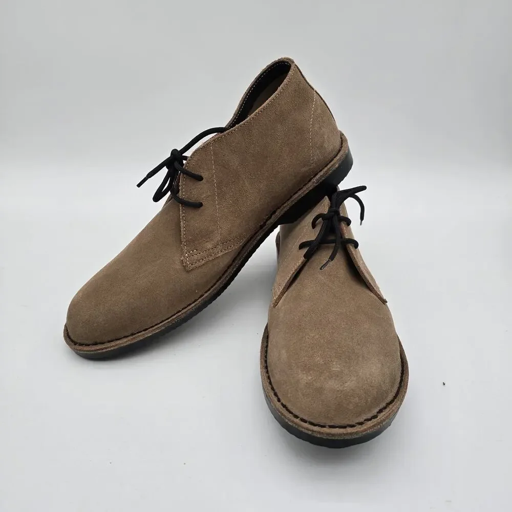 Veldskoen Shoes Mens 14 48 Tan Beige Brown Heritage Black Sole Low Chukka Safari